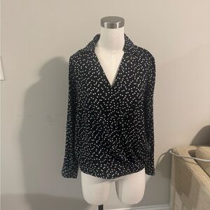 NWOT Banana Republic Black and White Blouse